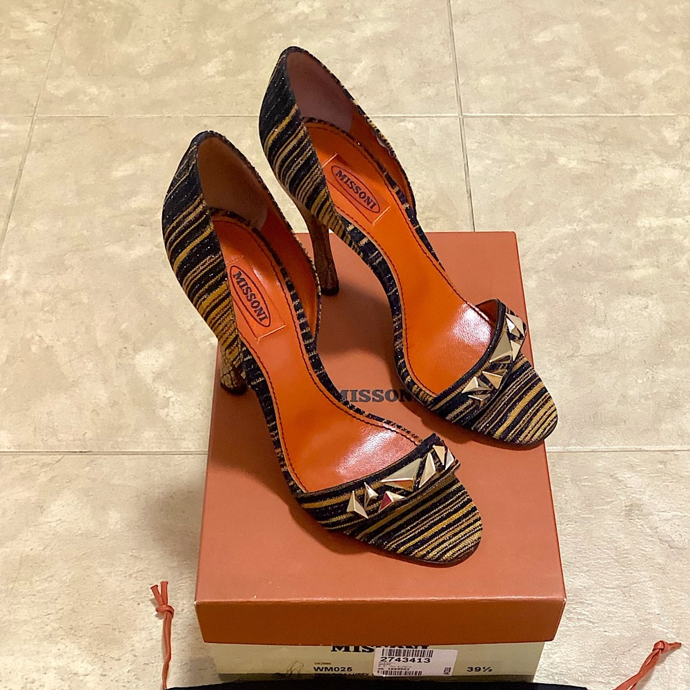 Missoni Tess.Riga Lurex 4.5 inch Pumps, Size 9